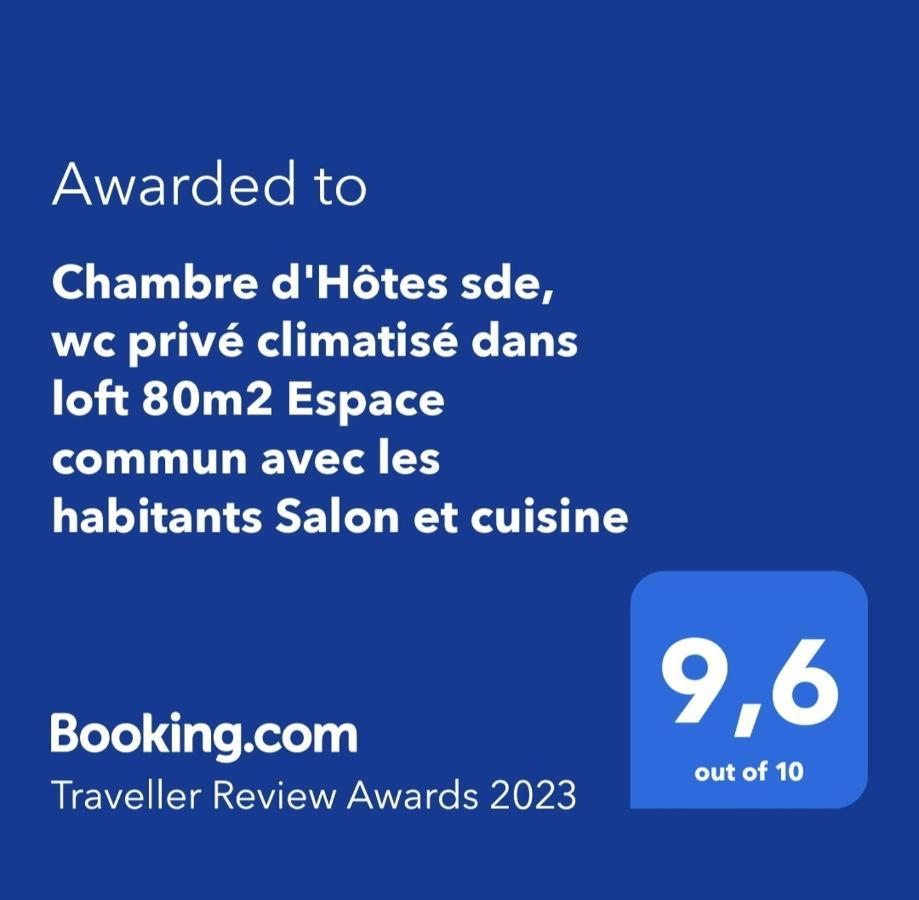 土伦Chambre D'Hotes Sde, Wc Prive Climatise Dans Loft 80M2 Espace Commun Avec Les Habitants Salon Et Cuisine公寓 外观 照片